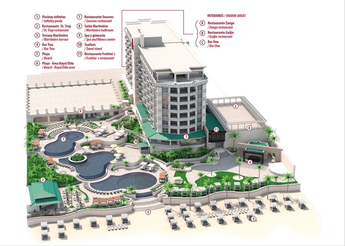 Resort exterior at Sandos Cancun Luxury Resort