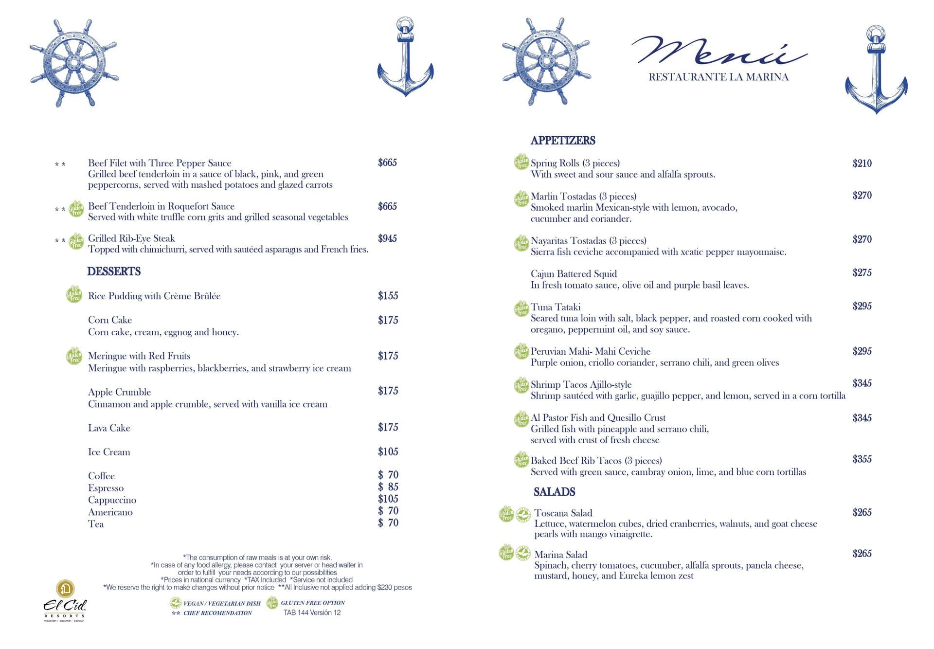 El Cid Marina Beach Hotel Dining & Restaurants