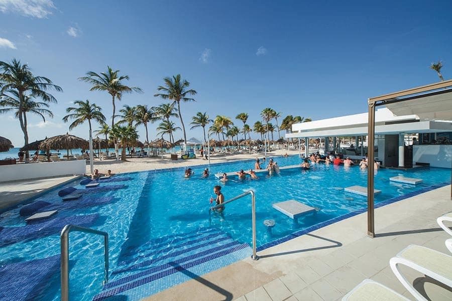 Swimming pool area at Hotel Riu Palace Antillas