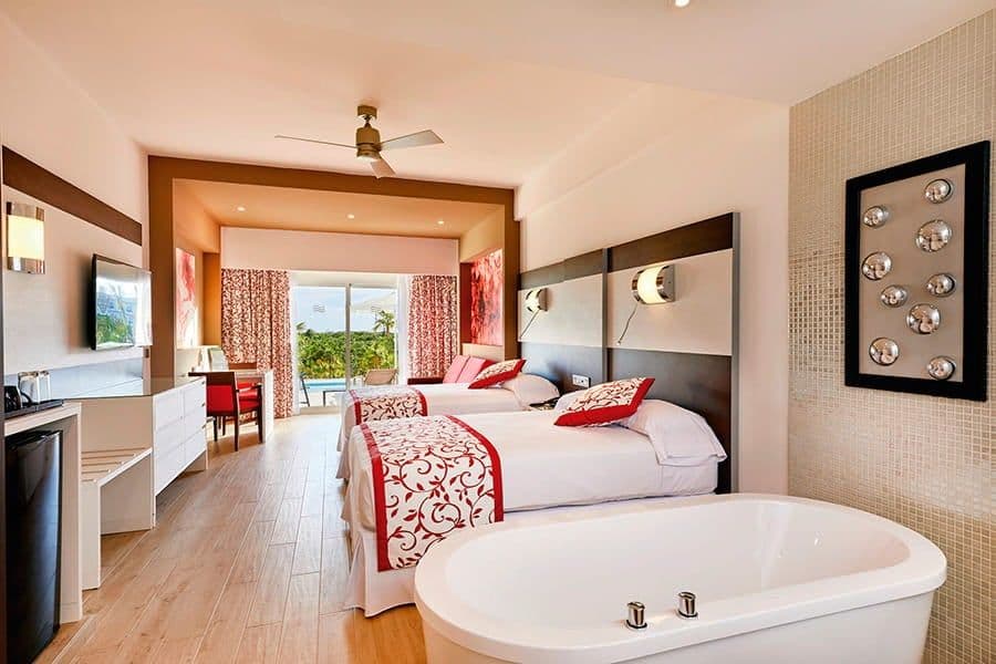 Guest room at Hotel Riu Palace Costa Mujeres