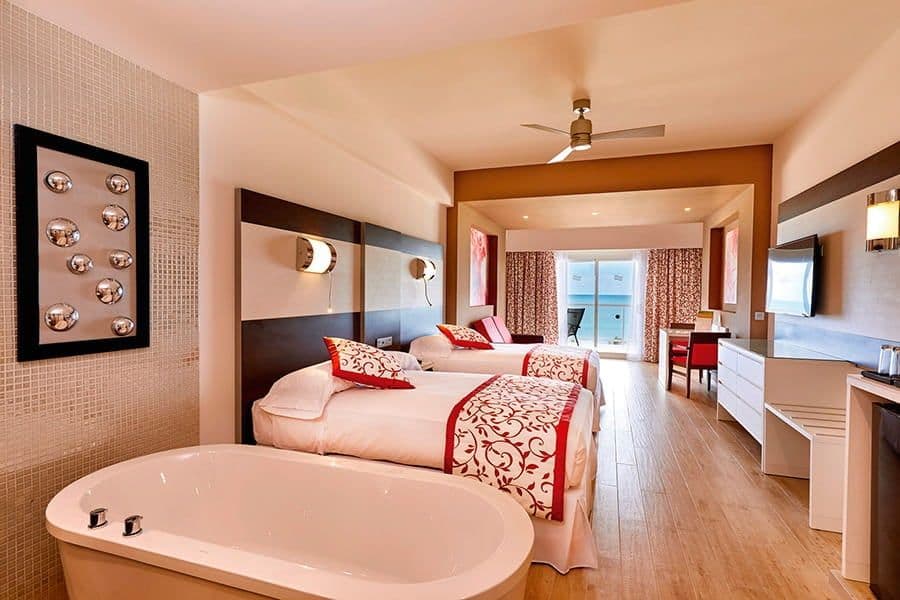 Guest room at Hotel Riu Palace Costa Mujeres