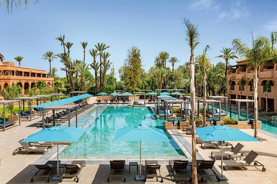 Swimming pool area at Hotel Riu Tikida Garden