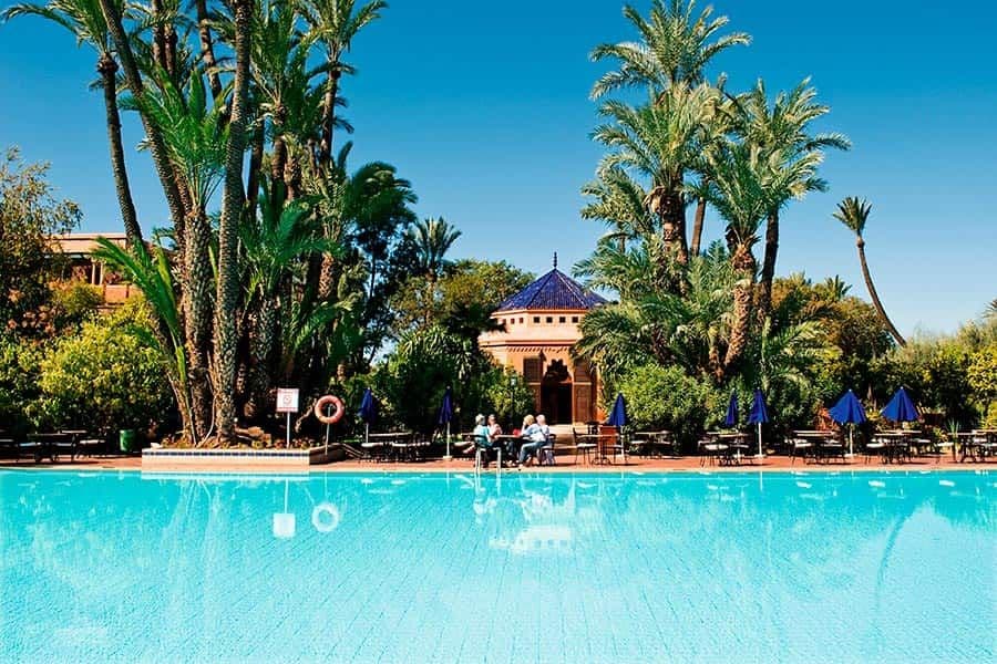 Swimming pool area at Hotel Riu Tikida Garden