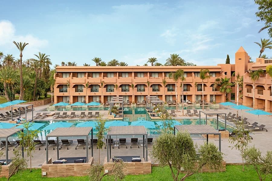Swimming pool area at Hotel Riu Tikida Garden