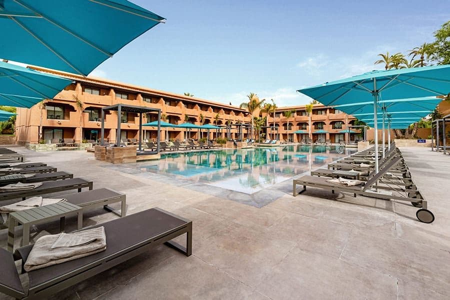 Swimming pool area at Hotel Riu Tikida Garden
