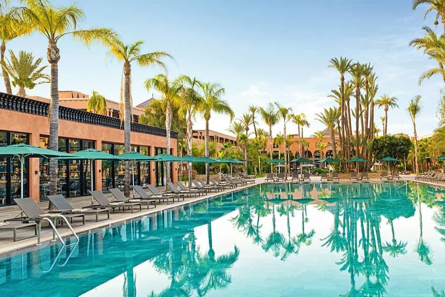Swimming pool area at Hotel Riu Tikida Garden