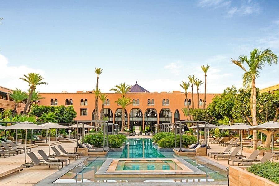 Swimming pool area at Hotel Riu Tikida Garden