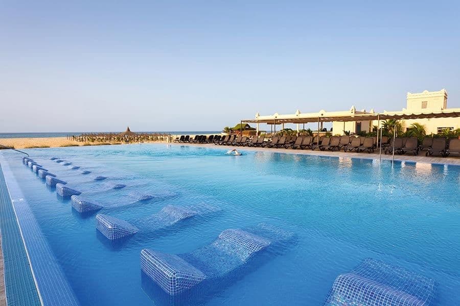 Swimming pool area at Hotel Riu Touareg