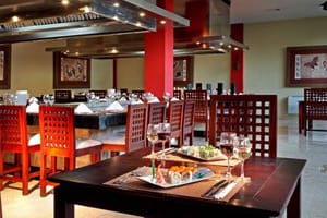 Sumptuori Japanese teppanyaki restaurant with live show-cooking stations and intimate dining atmosphere