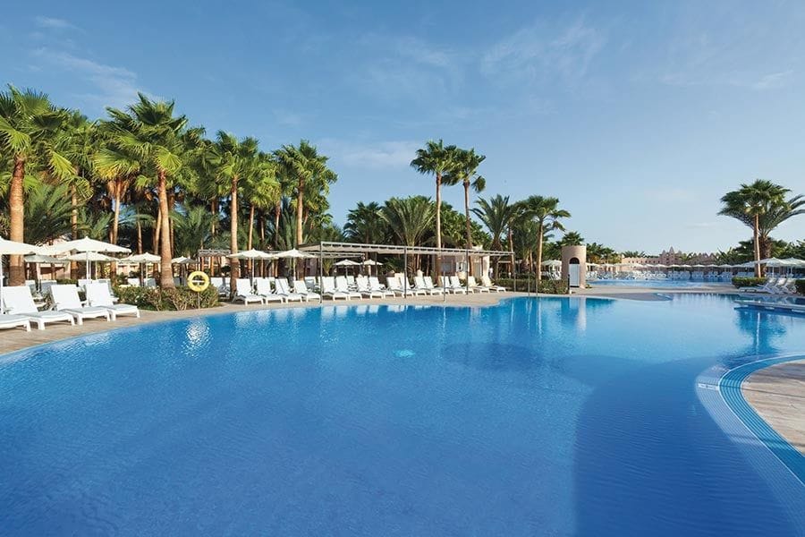 Swimming pool area at Hotel Riu Cabo Verde