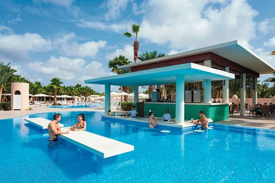 Swimming pool area at Hotel Riu Cabo Verde
