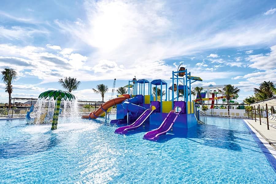 Swimming pool area at Hotel Riu Dunamar