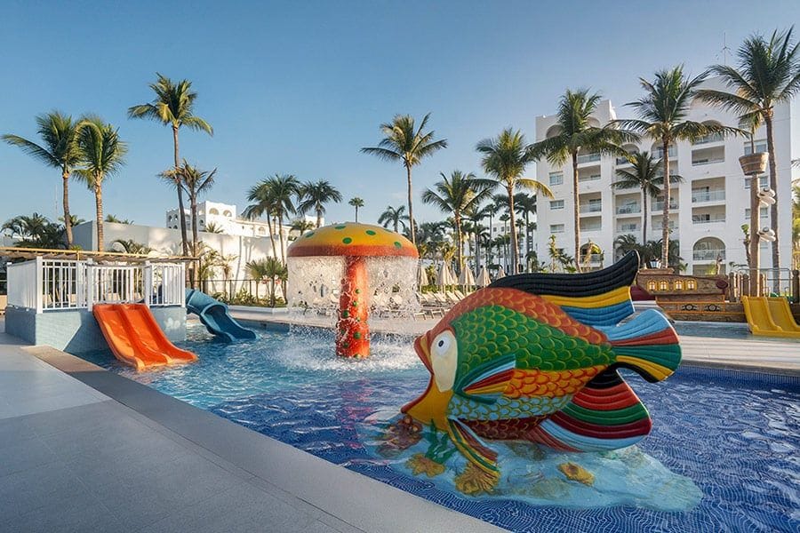Swimming pool area at Hotel Riu Jalisco