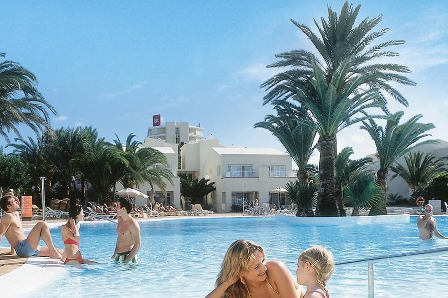 Swimming pool area at Hotel Riu Oliva Beach Resort