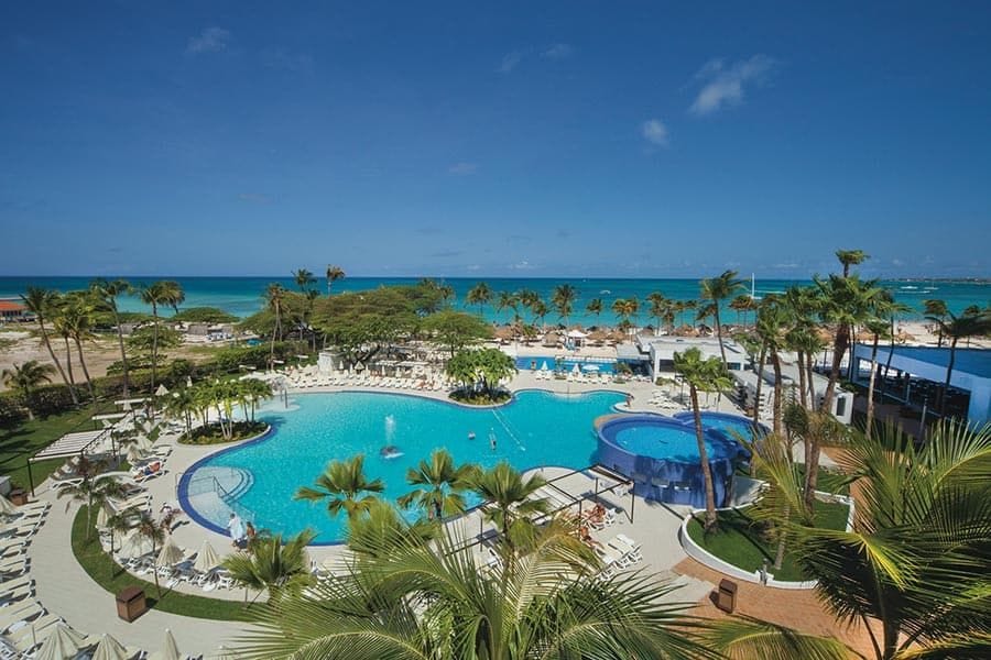 Swimming pool area at Hotel Riu Palace Antillas