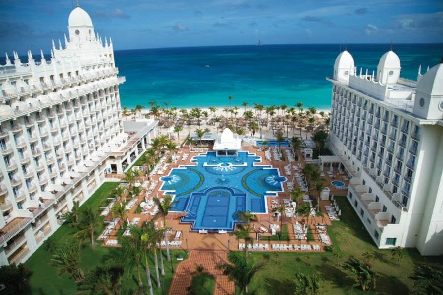 Swimming pool area at Hotel Riu Palace Aruba