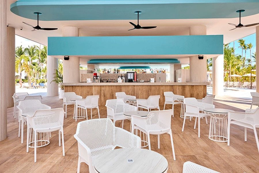 Swimming pool area at Hotel Riu Palace Bavaro