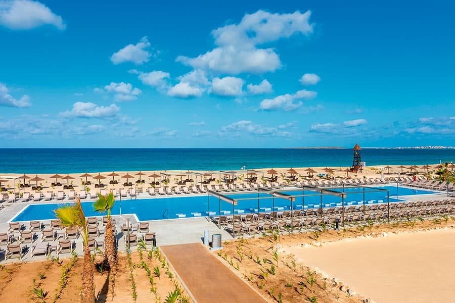 Swimming pool area at Hotel Riu Palace Boavista
