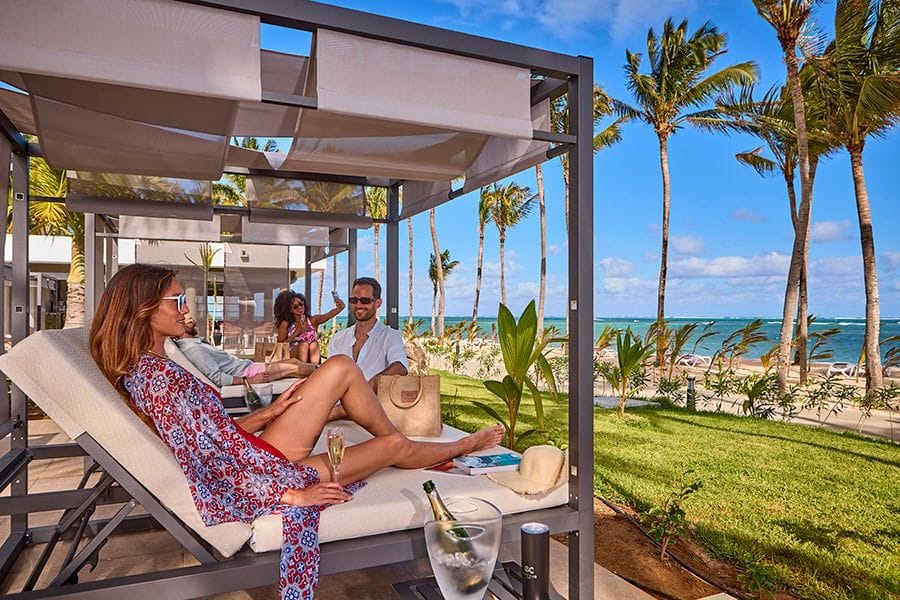 Swimming pool area at Hotel Riu Palace Mauritius