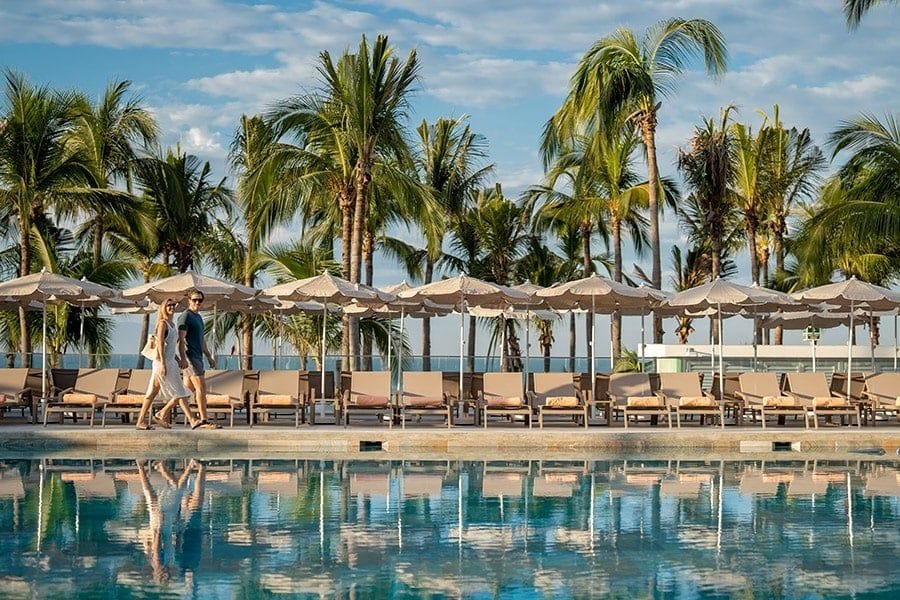 Swimming pool area at Hotel Riu Palace Pacifico