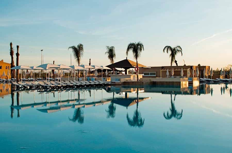Swimming pool area at Hotel Riu Tikida Palmeraie