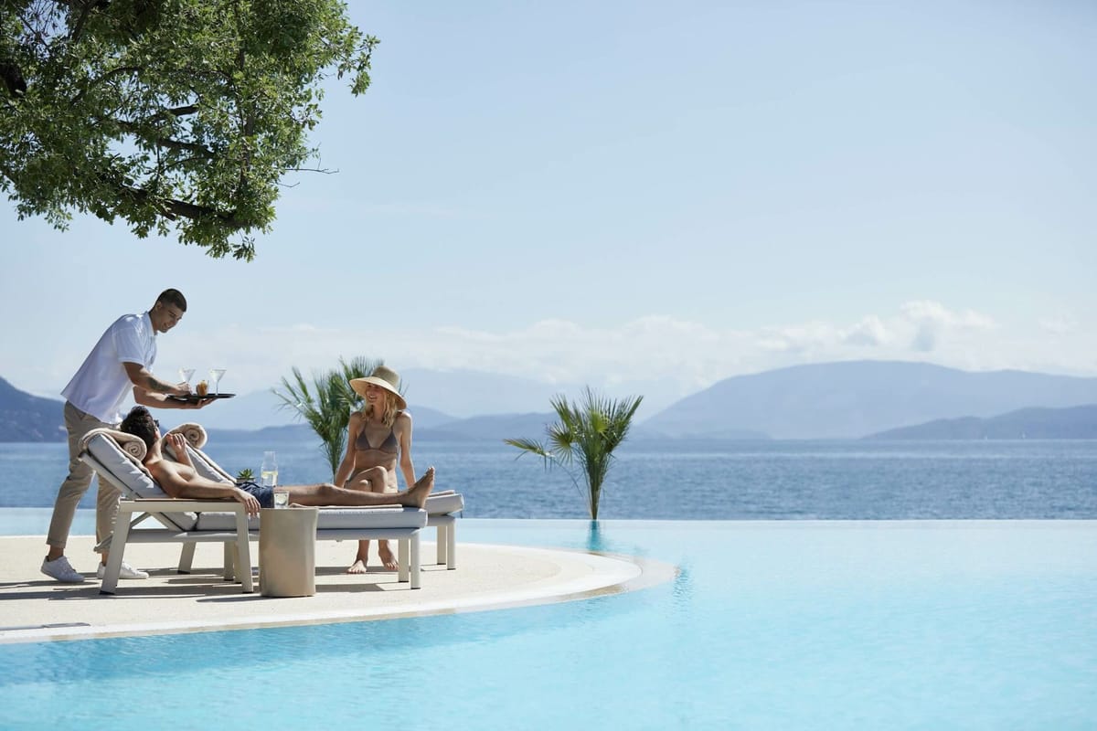 Swimming pool at Ikos Dassia