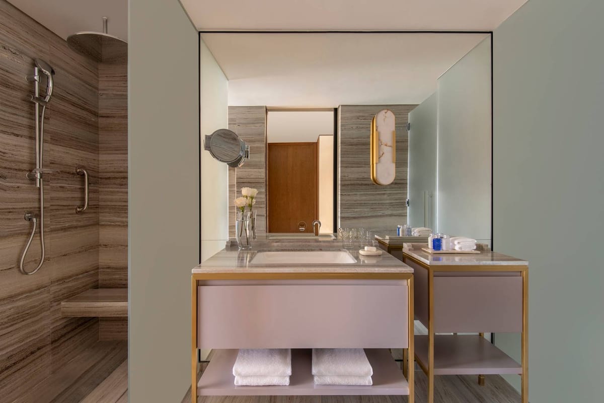 Guest room at Rixos Gulf Hotel Doha