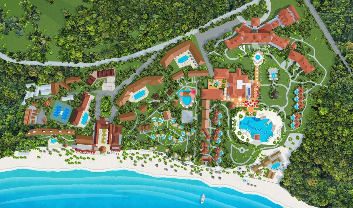 Resort exterior at Sandals Grande Antigua Resort & Spa