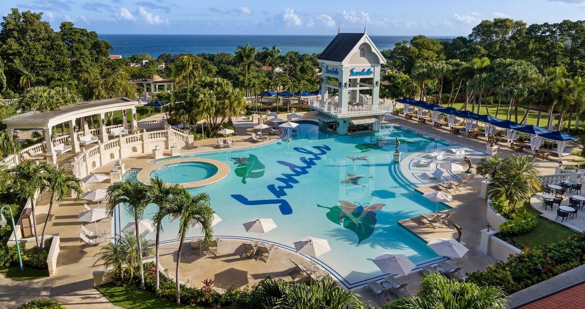 Resort exterior at Sandals Ochi Beach Resort