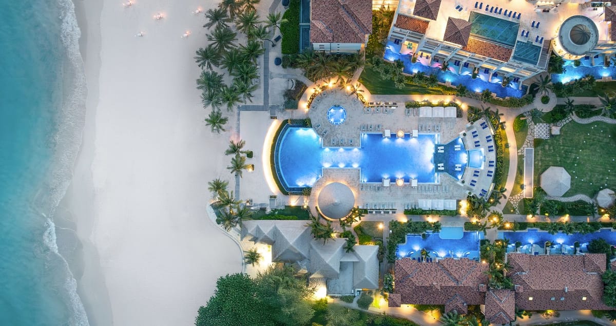 Resort exterior at Sandals Royal Barbados