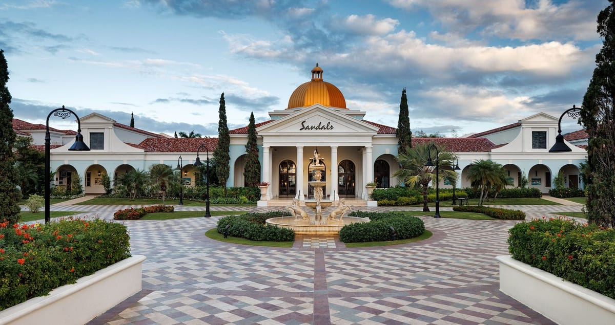 Resort exterior at Sandals South Coast